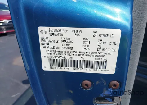 2005 Jeep Liberty Limited Edition z USA, uszkodzony, nr VIN 1J4GL58K35W693492